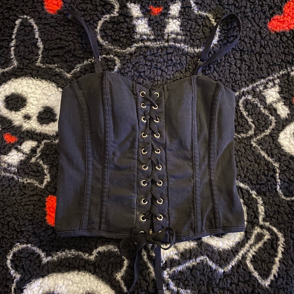 Iris Black Corset Top